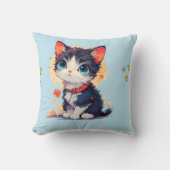 schattige kat gooit kussen (Voorkant)