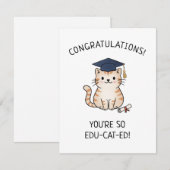 Schattige kat grap nieuwe afgestudeerde afstudeer (Voorkant / Achterkant)