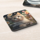 Schattige Kat Grappig Cocktail Recept Kat Onderzet Bier Onderzetter (Linkerzijde)