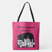 Schattige Kat, Grappige Kat, De Loomste Bibliothec Tote Bag (Voorkant)