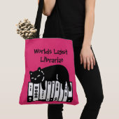 Schattige Kat, Grappige Kat, De Loomste Bibliothec Tote Bag (Dichtbij)