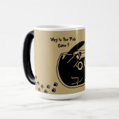 Schattige Kat, Grappige Kat, Grappig Schrift, Mode Magische Mok (Voorkant links)