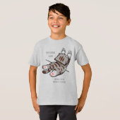 Schattige Kat, Grappige Kat, Professionele Slaper T-shirt (Voorkant volledig)