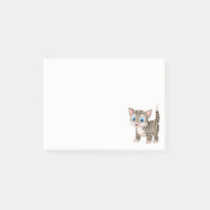 Schattige Kat Grijze Tabby Kitty Moeder Cartoon Ki Post-it® Notes