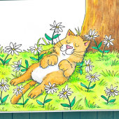 Schattige kat groet kaart