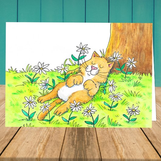Schattige kat groet kaart