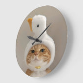 Schattige kat grote klok (Hoek)