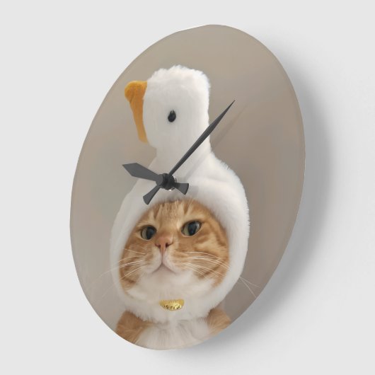 Schattige kat grote klok (Hoek)