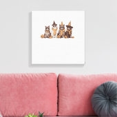 Schattige Kat Halloween Kitty Halloween Dier Huisd Canvas Afdruk (Insitu (Woonkamer))