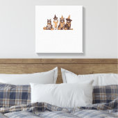 Schattige Kat Halloween Kitty Halloween Dier Huisd Canvas Afdruk (Insitu (Slaapkamer))