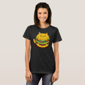 Schattige Kat Hamburger T-shirt (Voorkant volledig)