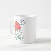 Schattige kat herfsten in slaap te wachten op Kers Koffiemok (Voorkant links)