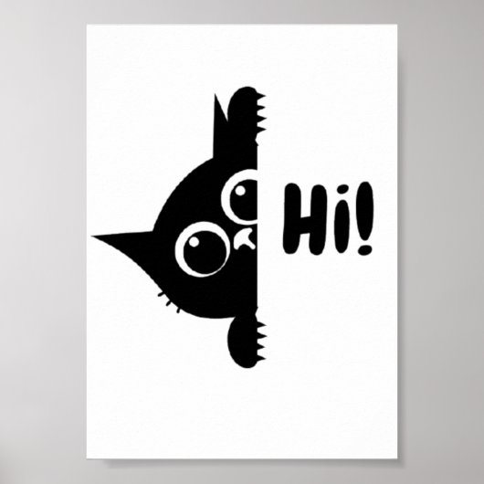 Schattige Kat Hi Poster (Voorkant)