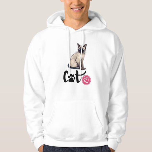 schattige kat hoodie (Voorkant)