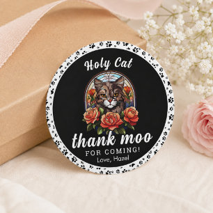 schattige kat, ik ben Eén! kat Meisje 1e verjaar Ronde Sticker