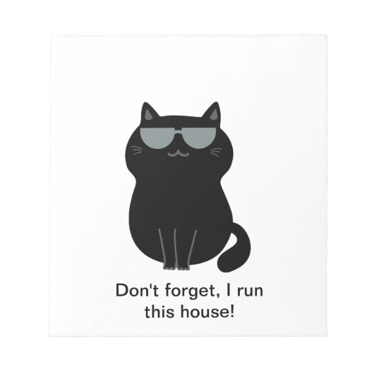 Schattige Kat - Ik run dit huis Notitieblok (Voorkant)