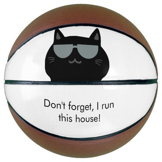 Schattige Kat - Ik run dit huis nu! Basketbal (Voorkant)