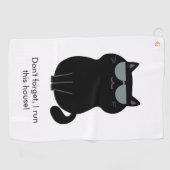Schattige Kat - Ik run dit huis nu! Golfhanddoek (Horizontaal)