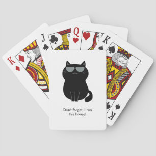 Schattige Kat - Ik run dit huis nu!  Pokerkaarten