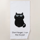 Schattige Kat - Ik run dit huis nu! Strandlaken (Voorkant)