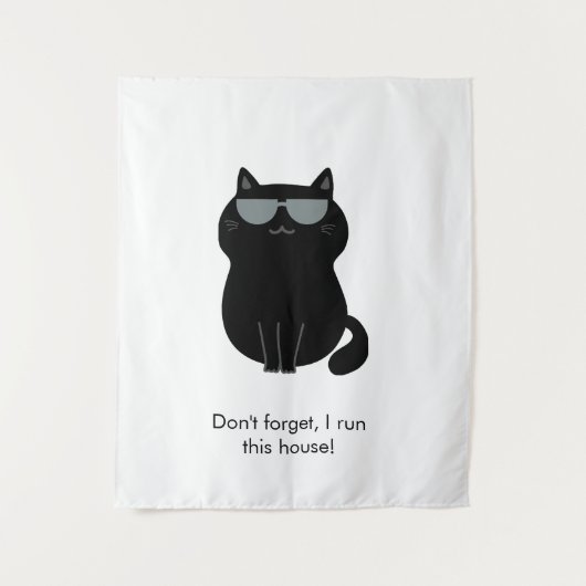 Schattige Kat - Ik run dit huis nu! Wandkleed (Voorkant)