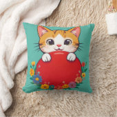 Schattige kat illustratie kussen (Deken)