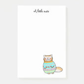 schattige kat in de wintertrui post-it® notes (Voorkant)