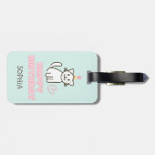 Schattige kat in een Pet van de geboorte Bagagelabel (Achterkant horizontaal)