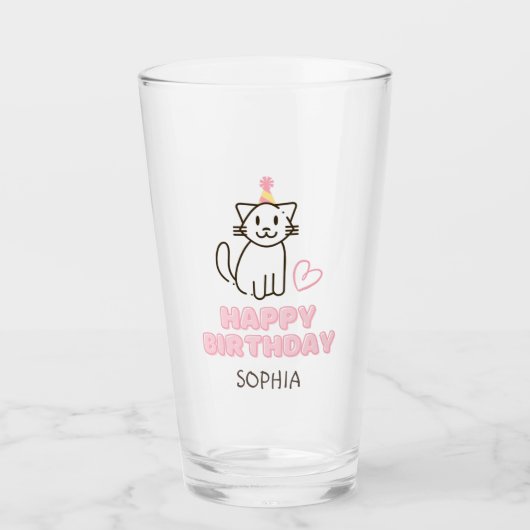 Schattige kat in een Pet van de geboorte Glas (Voorkant)