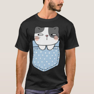 Schattige Kat in een Zak  Kat  Cadeau Kinderen Jon T-shirt
