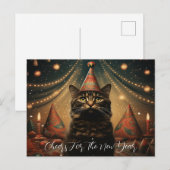 Schattige kat in feestelijk Pet Briefkaart (Voorkant / Achterkant)