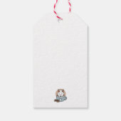 Schattige Kat in Mok Vakantie Ontwerp - Kat & Caca Cadeaulabel (Achterkant)