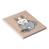 Schattige Kat in Mok Vakantie Ontwerp - Kat & Caca Notitieblok (Schuin)