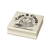 Schattige Kat in Mok Vakantie Ontwerp - Kat & Caca Rubberstempel (Stempel)