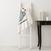 Schattige Kat in Mok Vakantie Ontwerp - Kat & Caca Sherpa Deken (In situ)