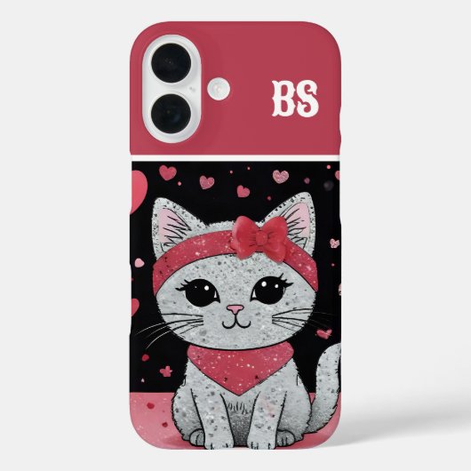Schattige kat in vermomming - Purrfect Valentijn F Case-Mate iPhone Case (Achterkant)