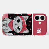 Schattige kat in vermomming - Purrfect Valentijn F Case-Mate iPhone Case (Achterkant (horizontaal))