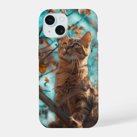Schattige Kat iPhone 15 Case (Achterkant)