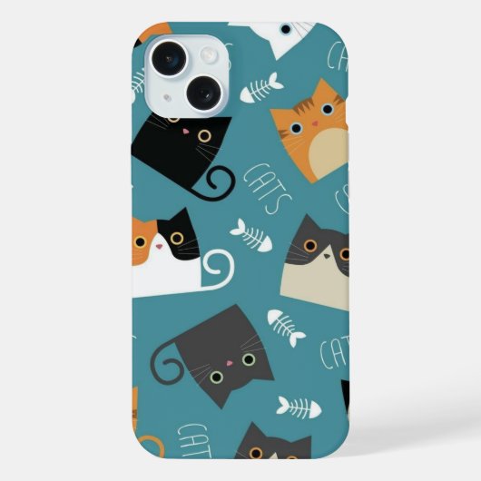 SCHATTIGE KAT iPhone HOESJE (Achterkant)