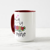 schattige kat is mijn liefdeshut hart valentijn ca mok (Voorkant links)