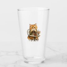 schattige kat kaars, grappig katje label, grillige