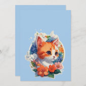 schattige kat kaart (Voorkant / Achterkant)