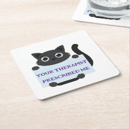 Schattige kat kartonnen onderzetters