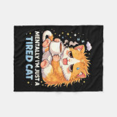 Schattige Kat Kawaii Anime Grappige Introvert Verm Fleece Deken (Voorkant (Horizontaal))