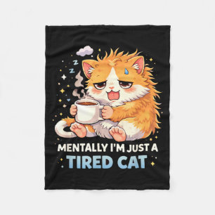 Schattige Kat Kawaii Anime Grappige Introvert Verm Fleece Deken