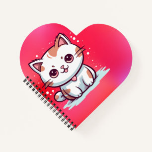 Schattige Kat Kawaii Stijl Clipart Notitieboek