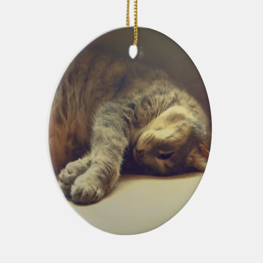 Schattige kat keramisch ornament (Rechts)