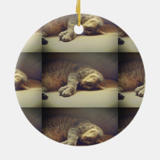 Schattige kat keramisch ornament (Achterkant)