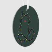 Schattige kat kerst kat moeder grappige kerst kat  ornament (voorkant)