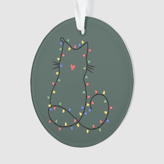 Schattige kat kerst kat moeder grappige kerst kat  ornament (voorkant)